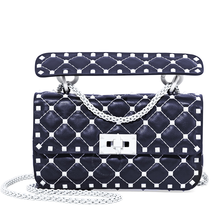 Valentino Rockstud Spike Small Shoulder Bag- Marine B0123RVH M30