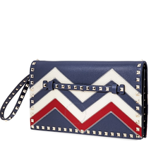 Valentino Rockstud Chevron Strap Clutch RW2B0399DRI/E