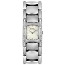 Ebel Beluga Manchette Mother Of Pearl Dial Stainless Steel Ladies Quartz Watch 9057A28-981050