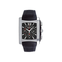 Ebel Brasilia Chronograph Black Dial Black Rubber Men's Watch 9126M52-54BR356