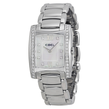 Ebel Brasilia White Mother of Pearl Diamond Dial Steel Ladies Watch 1215779