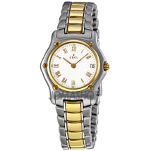 Ebel Classic Lady White Dial Steel and Gold Bracelet Ladies Watch 1088901