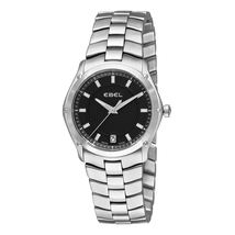Ebel Classic Sport Grande Black Dial Stainless Steel Ladies Watch 1216016