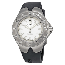 Ebel Sportwave Aquatica Automatic White Dial Black Rubber Men's Watch 1215882