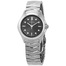 Ebel Wave Anthracite Grey Galvanic Diamond Dial Ladies Watch 1216316