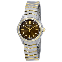Ebel Wave Brown Galvanic Dial Ladies Watch 1216318