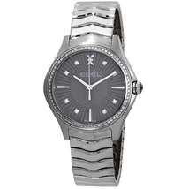 Ebel Wave Grande Diamond Bezel Grey Dial Ladies Watch 1216304