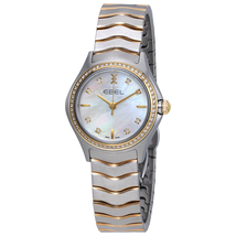 Ebel Wave Diamond Mother of Pearl Dial Ladies Watch 1216351
