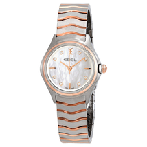 Ebel Wave Mother of Pearl Diamond Dial Ladies Two Tone Watch 1216324