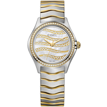 Ebel Wave Quartz Diamond White Mother of Pearl Dial Ladies Watch 1216380