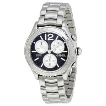 Ebel X-1 Black Dial Chronograph Stainless Steel Men's Watch 1216120