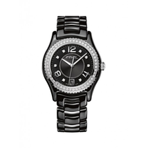 Ebel X-1 Black Dial Diamond Ceramic Ladies Watch 1216156