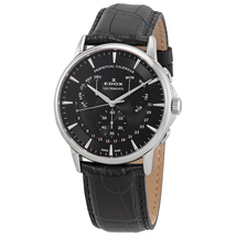 Edox Les Bemonts Black Dial Men's Perpetual Calendar Watch 01602 3 NIN 01602 3 NIN