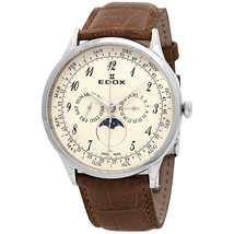 Edox Les Vauberts Rose Gold Dial Men's Watch 40101 3C BEBN 40101 3C BEBN