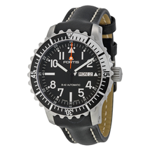 Fortis Marinemaster Automatic Black Dial Black Leather Men'sWatch 6701741L01 670.17.41 L01
