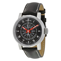 Fortis Spacematic Counterrotation Automatic Black Dial Black LEather Men's Watch 623.10.51 L01