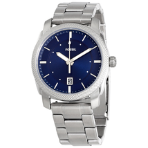 Fossil Machine Blue Dial Stainless Steel Men's Watch FS5340