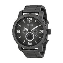 Fossil Nate Chronograph Smoke Grey Dial Ion-plated Men's Watch JR1437