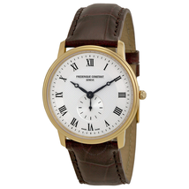 Frederique Constant Slim Line Silver Dial Gold-Plated Unisex Watch 235M4S5 FC-235M4S5