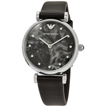 Emporio Armani Marble Quartz Crystal Grey Dial Ladies Watch AR11171