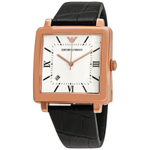 Emporio Armani Modern Square Quartz White Dial Ladies Watch AR11075