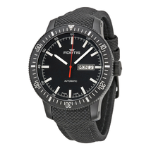Fortis Monolith Automatic Black Dial Black Leather Men's Watch 6471831LP 647.18.31 LP