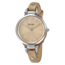 Fossil Georgia Beige Dial Sand Tan Leather Ladies Watch ES2830