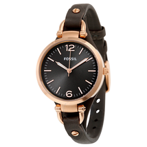 Fossil Georgia Grey Dial Grey Leather Ladies Watch ES3077