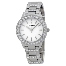 Fossil Glitz White Dial Stainless Steel Ladies Watch ES2362