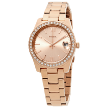 Fossil Scarlette Crystal Rose Dial Ladies Watch ES4318