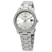 Fossil Scarlette Crystal Silver Dial Ladies Watch ES4317