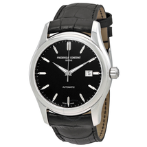 Frederique Constant Automatic Black Dial Black Leather Watch 303B6B6 FC-303B6B6