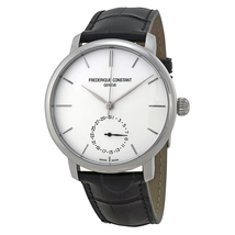 Frederique Constant Slimline Automatic Silver Dial Black Leather Men's Watch FC-710S4S6
