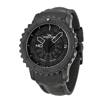 Fortis Big Chronograph Automatic Black Dial Black Leather Men's Watch 675.18.81 L.01
