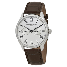 Frederique Constant Classics Silver Dial Men's Brown Leather Watch FC-259WR5B6-BN