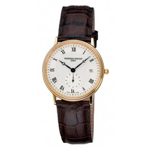 Frederique Constant Classics Slim Line Silver Dial Leather Men's Watch FC-245M5S7