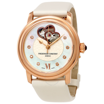Frederique Constant Double Heart Beat Mother of Pearl Dial Ladies Watch FC-310DHB2P4