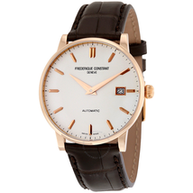 Frederique Constant Slimline Automatic Silver Dial 18k Rose Gold Men's Watch FC-316V5B9