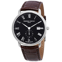 Frederique Constant Slimline Black Dial Men's Watch FC-245BR5S6DBR