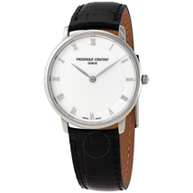 Frederique Constant Slimline Midsize Quartz White Dial Men's Watch FC-200RS5S36