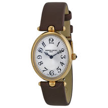 Frederique Constant Art Deco Silver Dial Brown Stain Ladies Watch FC-200A2V5