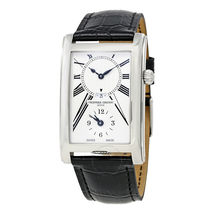 Frederique Constant Carree Silver Dual Time Dial Men's Watch FC-205MS4C26