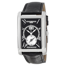 Frederique Constant Classics Carree Black Dial Black Leather Strap FC-325BS4C26