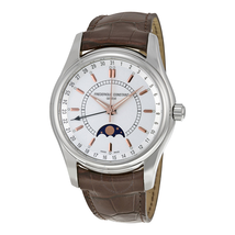 Frederique Constant Index Moon Phase Silver Dial Stainless Steel Men's Watch FC-330V6B6