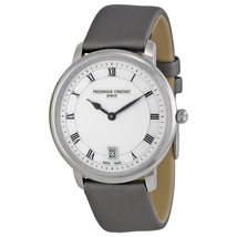 Frederique Constant Slim Line Silver Guilloche Dial Ladies Watch FC-220M4S36
