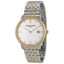 Frederique Constant Slimline Silver Dial Two-tone Steel Men's Watch FC-306V4S3B2