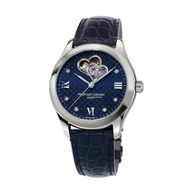 Frederique Constant Double Heart Beat Automatic Diamond Blue Dial Ladies Watch FC-310NDHB3B6