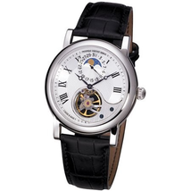 Frederique Constant Silver Dial Black Leather Men's Watch FC-915MC4H6