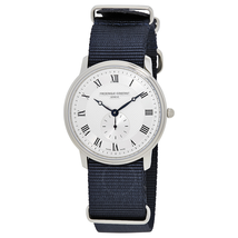 Frederique Constant Slimline Canvas Silver Dial Unisex Watch FC-235M4S6-NAVY
