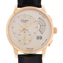 Glashutte PanoGraph Silver Dial Men's Chronograph Watch 61-03-25-15-04